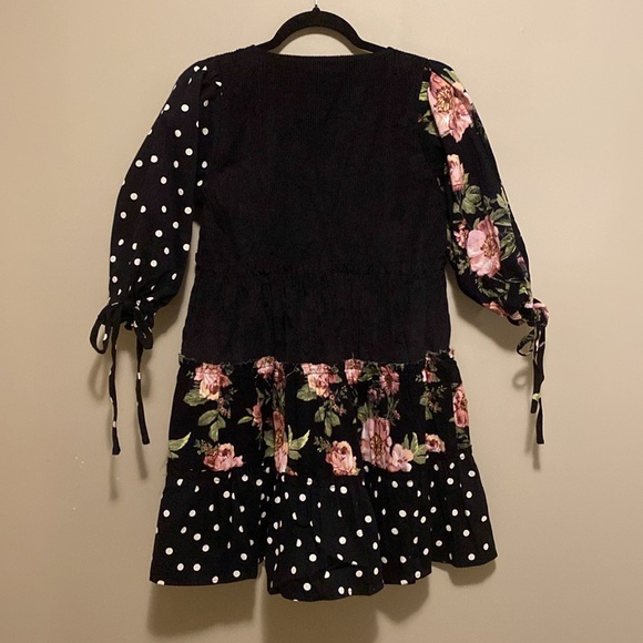 ASOS Design cotton & corduroy dress. NWT. Size 6. V neck. Babydoll design. - Picture 6 of 7